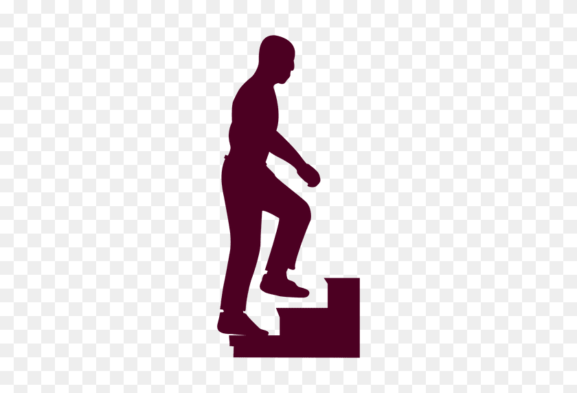 512x512 Person Climbing Stairs Silhouette - Stairs PNG