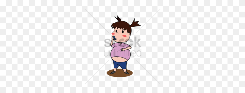 260x260 Person Eating Clipart - Fat Boy Clipart