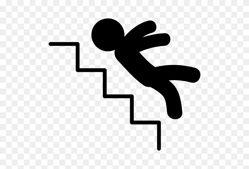 512x512 Persona Cayendo Por Las Escaleras - Persona Cayendo Png