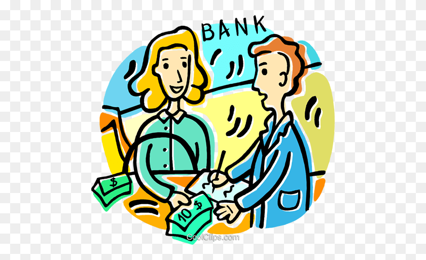 480x452 Person Getting A Loan - Bank Account Clipart