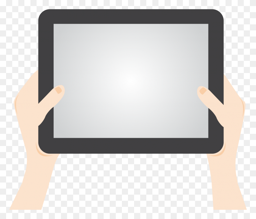 2330x1974 Person Holding Tablet Icons Png - Holding Phone PNG