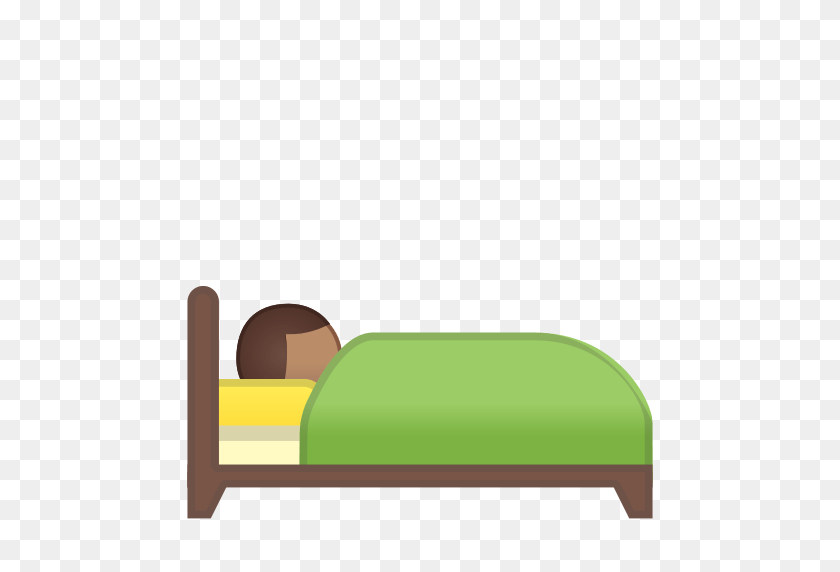 512x512 Person In Bed Emoji With Medium Skin Tone Meaning And Pictures - Lit Emoji PNG