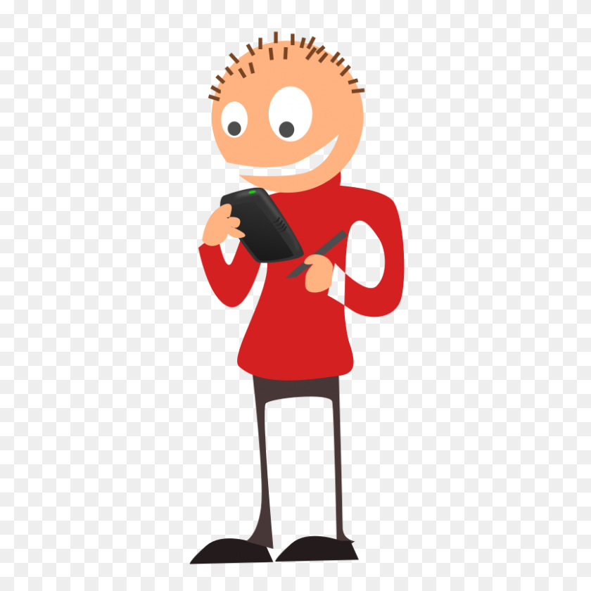 800x800 Person On Phone Clipart - Talk On Phone Clipart