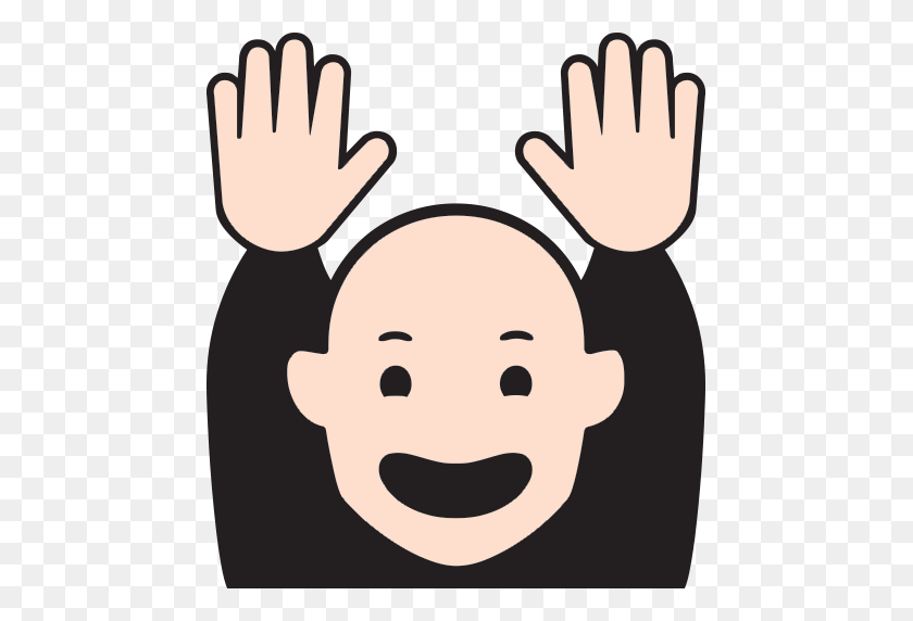 512x512 Человек Поднимает Обе Руки В Праздновании Emoji Для Facebook, Электронная Почта - Emoji В Честь Празднования Png