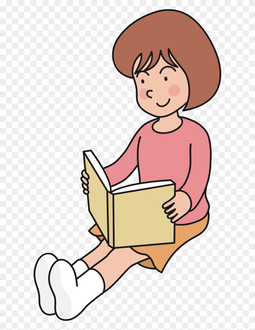 619x1024 Person Reading A Book Clipart Of Books Winging - Studious Clipart