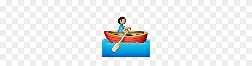160x160 Person Rowing Boat Emoji On Apple Ios - Boat Emoji PNG