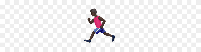 160x160 Person Running Dark Skin Tone Emoji On Apple Ios - Running Emoji PNG