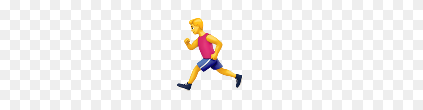 160x160 Person Running Emoji On Apple Ios - Running Emoji PNG