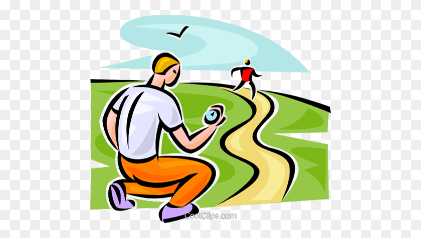 480x416 Person Running While Being Timed Royalty Free Vector Clip Art - Person Running Clipart