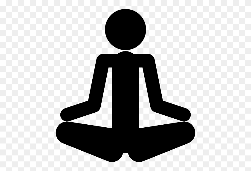 512x512 Person Silhouette In Meditation Posture In Spa - People PNG Silhouette