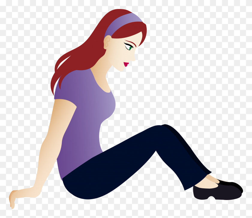 5009x4289 Person Sitting Clipart - Posture Clipart