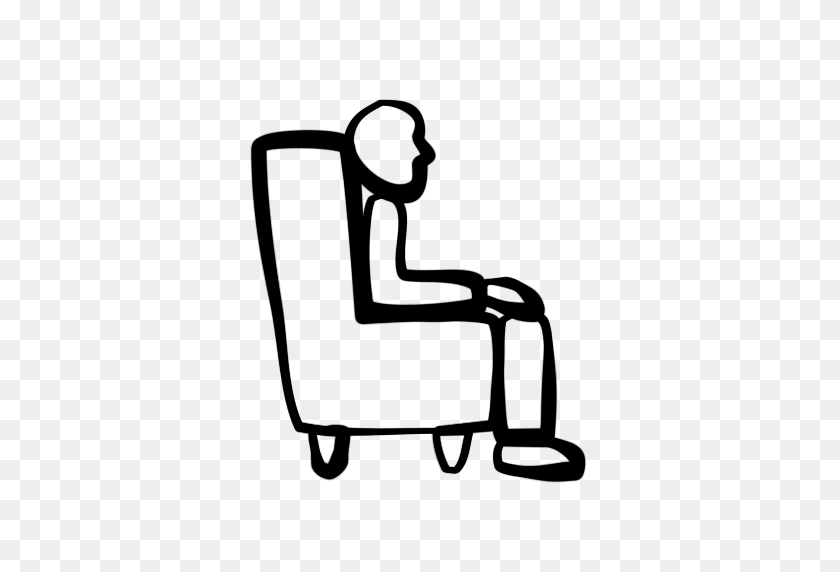 512x512 Person Sitting Clipart Collection - Sit Clipart Black And White
