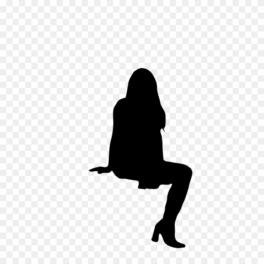 958x958 Person Sitting Silhouette Png Png Image - Person Sitting PNG