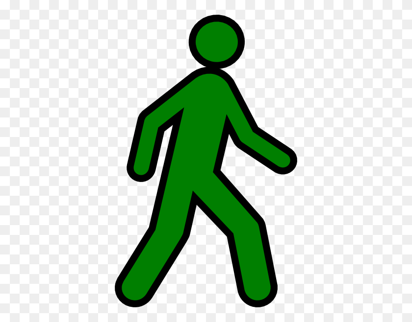 372x598 Persona Caminando Clipart - Walking Path Clipart