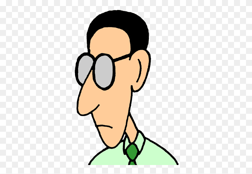 350x521 Person With Glasses Clipart - Crazy Person Clipart