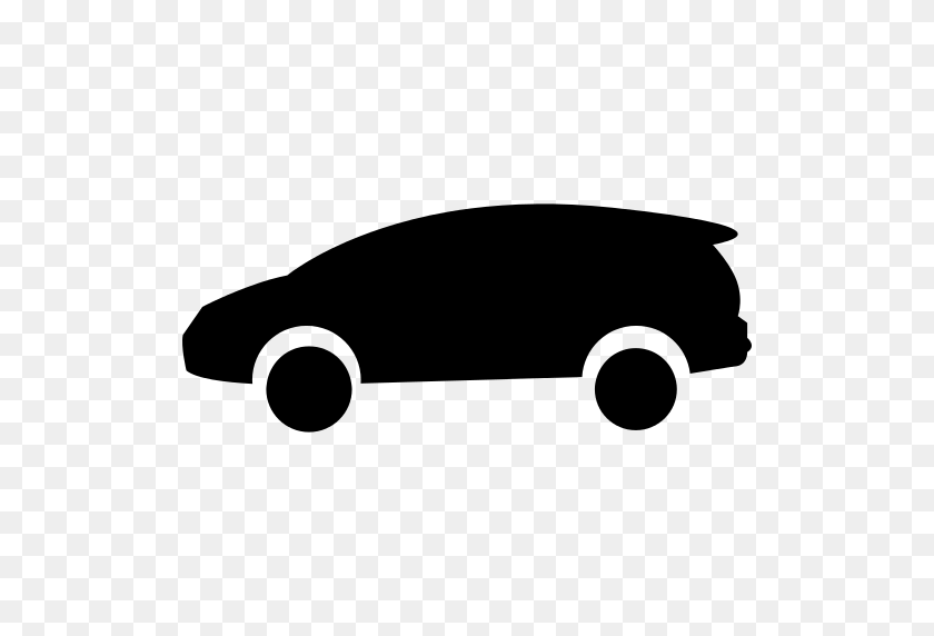 512x512 Personal Car Side View Silhouette Png Icon - Car Wheels PNG