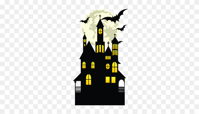 400x421 Personalised Party Bag - Haunted House Clipart
