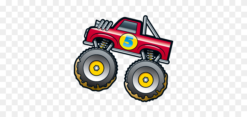 340x340 Personalised Postcards - Monster Truck PNG
