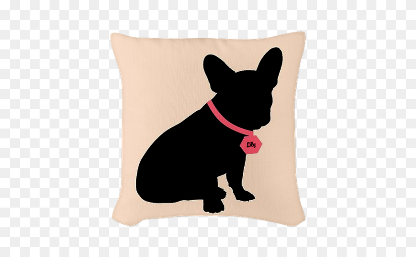 460x460 Personalizable French Bull Dog Burlap Throw Pillow Pillows - Burlap PNG