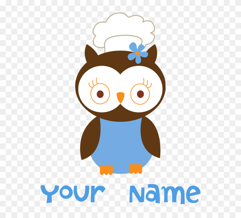 700x700 Personalized Owl Chef Apron - Chef Hat And Apron Clipart