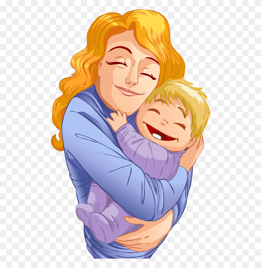 514x800 Personnages, Illustration, Individu, Personne, Gens Rodina - Family Hugging Clipart