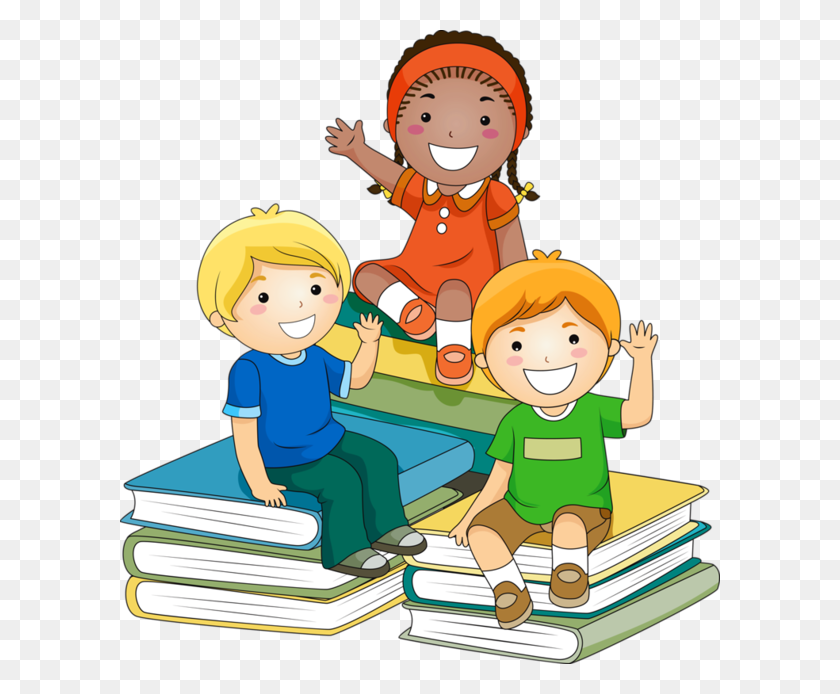 600x634 Personnages Sdg Clipart, School And Clipart School - Teacher Reading To Students Clipart