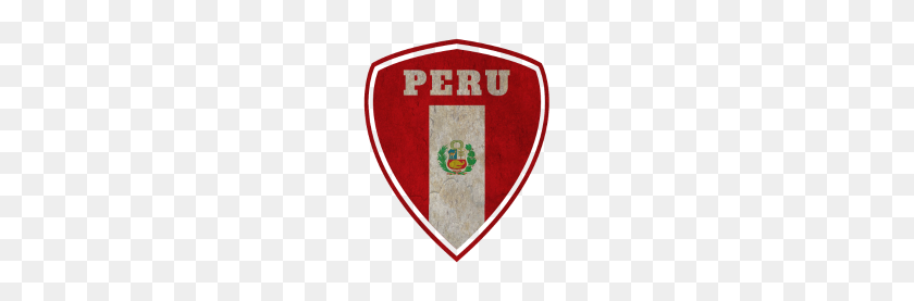 190x217 Perú Escudo De Armas Vintage Regalo De La Bandera De Lima - Bandera De Perú Png