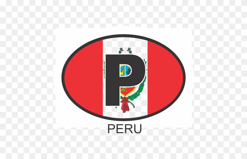 480x480 Perú Color Oval Coche Calcomanía Banderas N Gadgets - Bandera De Perú Png
