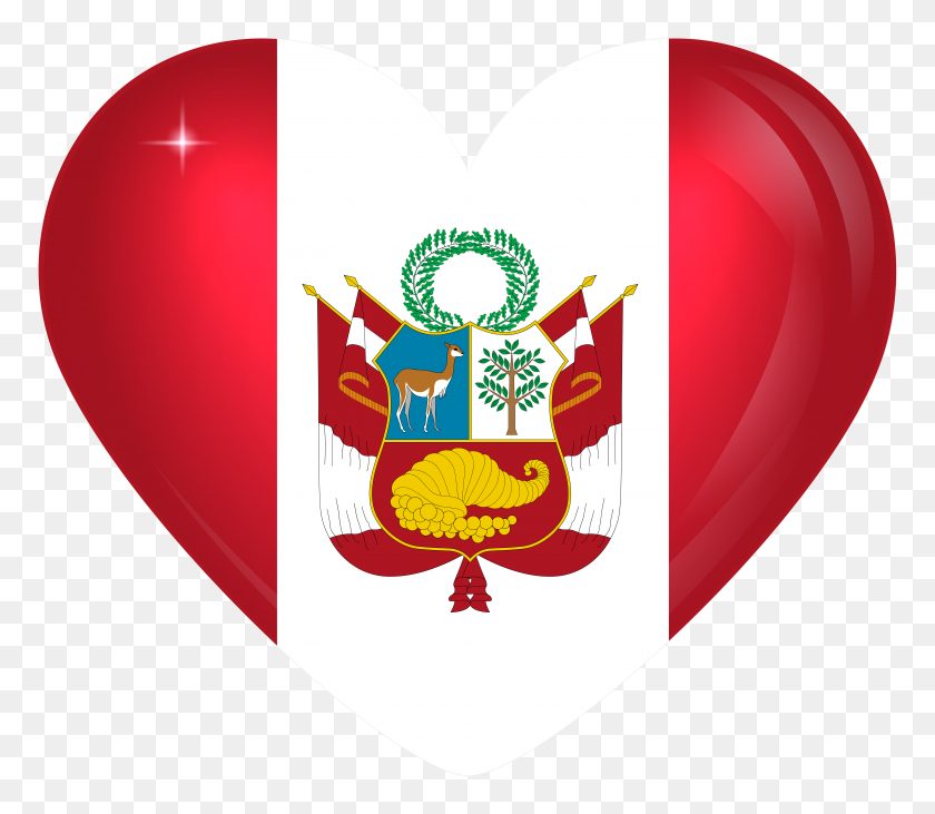 6000x5169 Peru Large Heart - Peru Clipart
