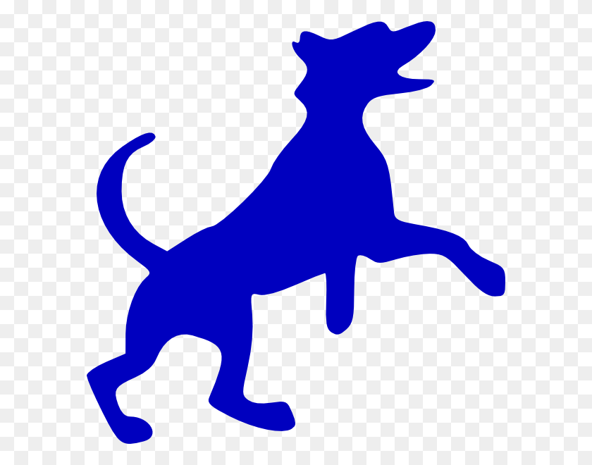 594x600 Mascota Clipart Azul Animal - Gato Corriendo Clipart