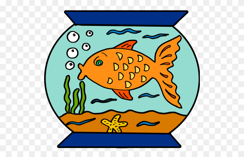 536x480 Pet Fish Clipart - Fish In A Bowl Clipart