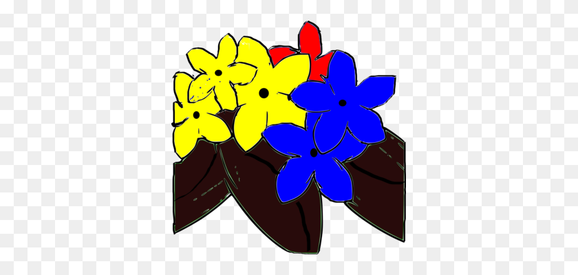 341x340 Petal Blue Flower Aqua Floral Design - Flores Clipart
