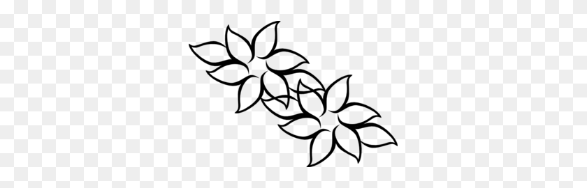 299x210 Petal Clipart Flower Leaves - Palm Sunday Clipart Black And White