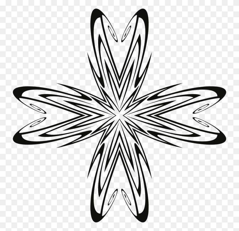 750x750 Petal Drawing Computer Icons Visual Arts Line Art - Tribal Clipart Black And White