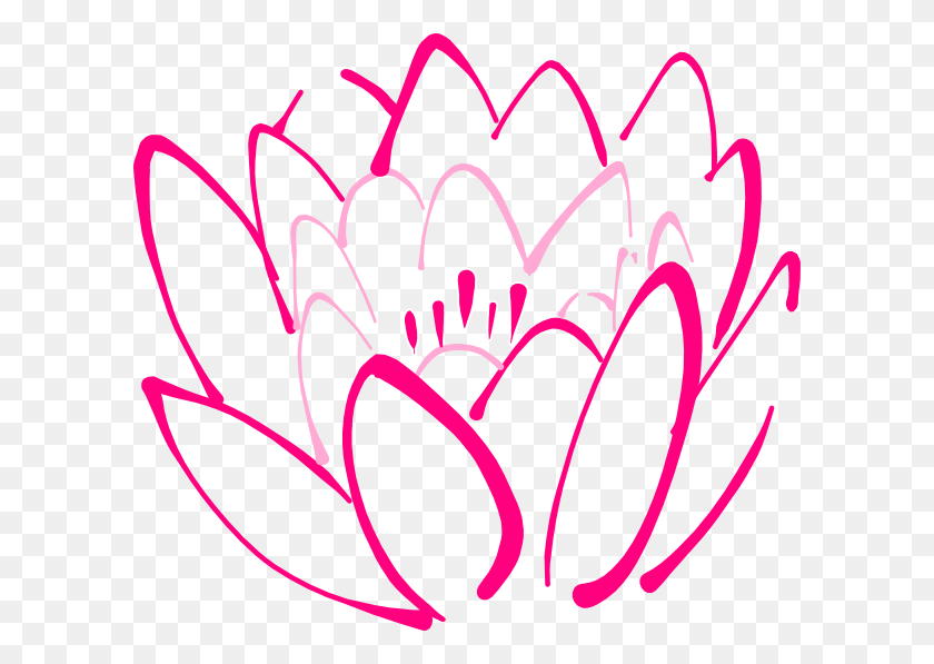 600x537 Petal Pink Lotus Clip Art - Resurrection Clipart