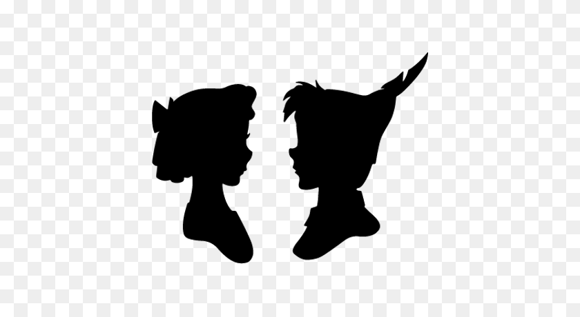 400x400 Peter Pan And Wendy Silhouette Transparent Png - Peter Pan PNG