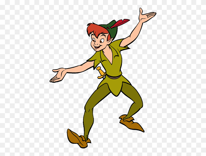 439x574 Peter Pan Offering His Hand - Peter Pan PNG