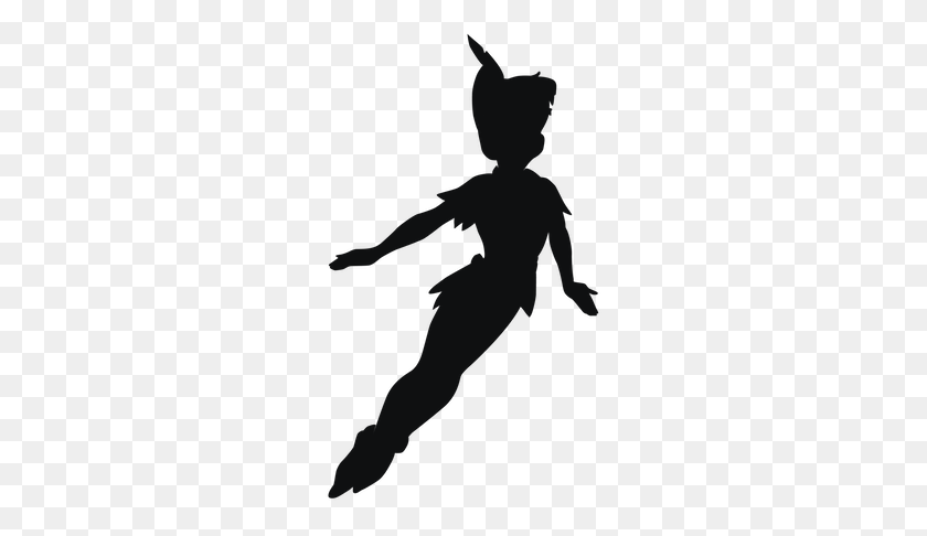 250x426 Peter Pan Shadow More Neverland Theme Siluetas - Tinkerbell Clipart Black And White