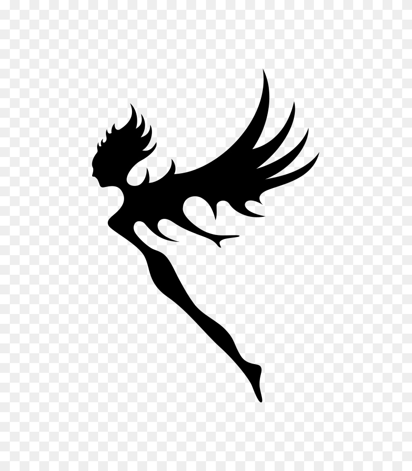 613x900 Peter Pan Silhouette Flying Tattoo Image Information - Peter Pan Silhouette PNG