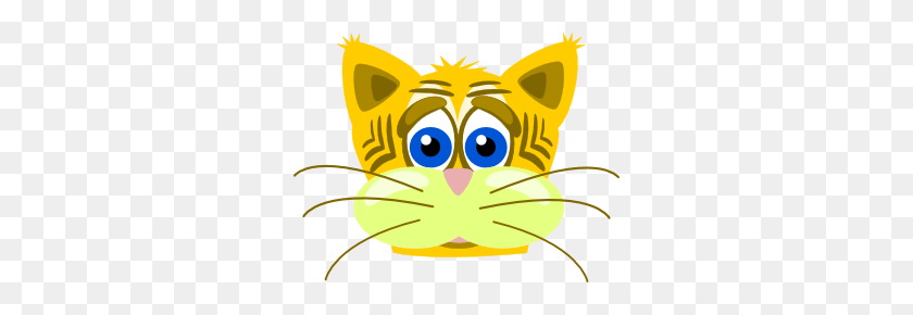 300x230 Петерм Грустный Тигр Кошка Картинки - Кошачьи Усы Клипарт