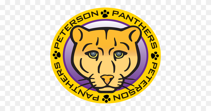 440x380 Peterson Elementary School Our Mascot - Panther Mascot Clipart
