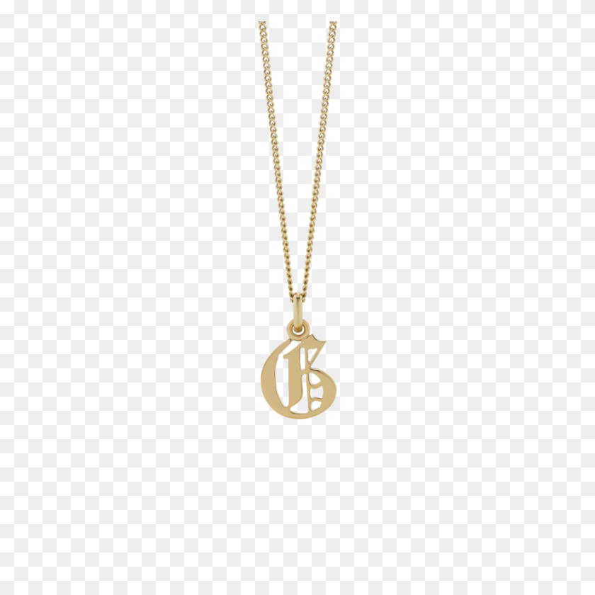 1024x1024 Petite Capital Letter Necklace Meadowlark Jewellery - Pendant PNG