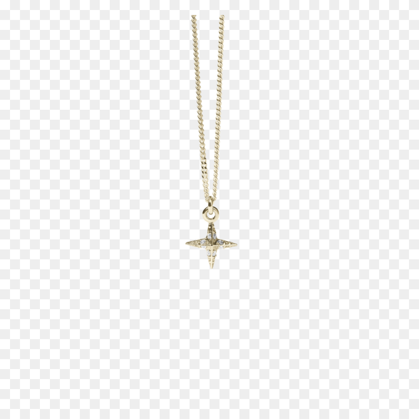 1024x1024 Petite Pave Star Charm Necklace Meadowlark Jewelry - Cross Necklace PNG