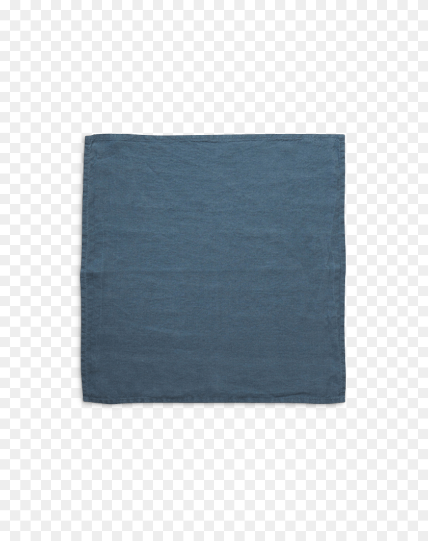 750x1000 Petrol Blue Washed Table Napkin Merci Merci - Wrinkled Paper PNG