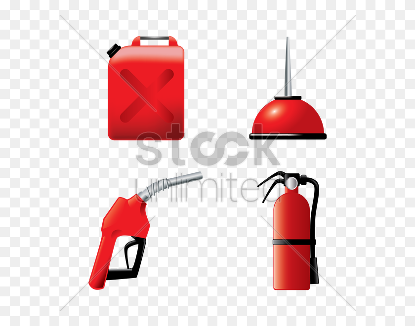 600x600 Petrol Station Equipments Vector Image - Gasoline Station Clipart