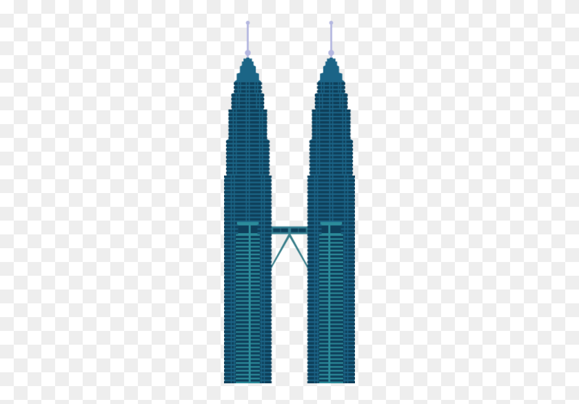 190x526 Petronas Twin Towers - Twin Towers PNG