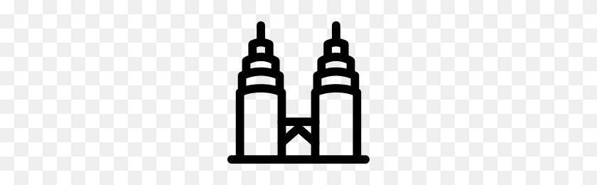 200x200 Petronas Twin Towers Icons Noun Project - Twin Towers PNG