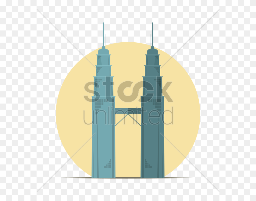 600x600 Petronas Twin Towers Vector Image - Twin Towers PNG