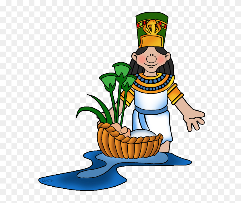 609x648 Pharaoh's Daughter With Moses Moses - Shadrach Meshach And Abednego Clipart