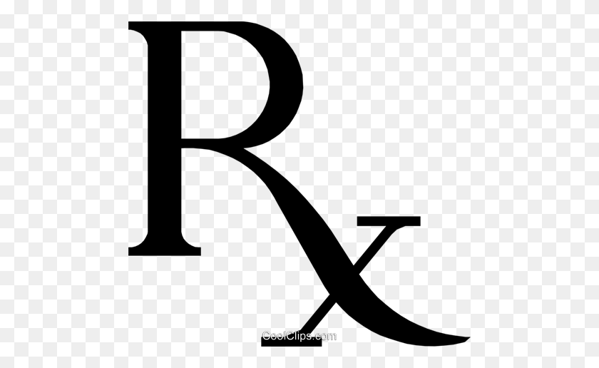 480x456 Pharmaceutical Prescription Symbol Royalty Free Vector Clip Art - Rx Clipart